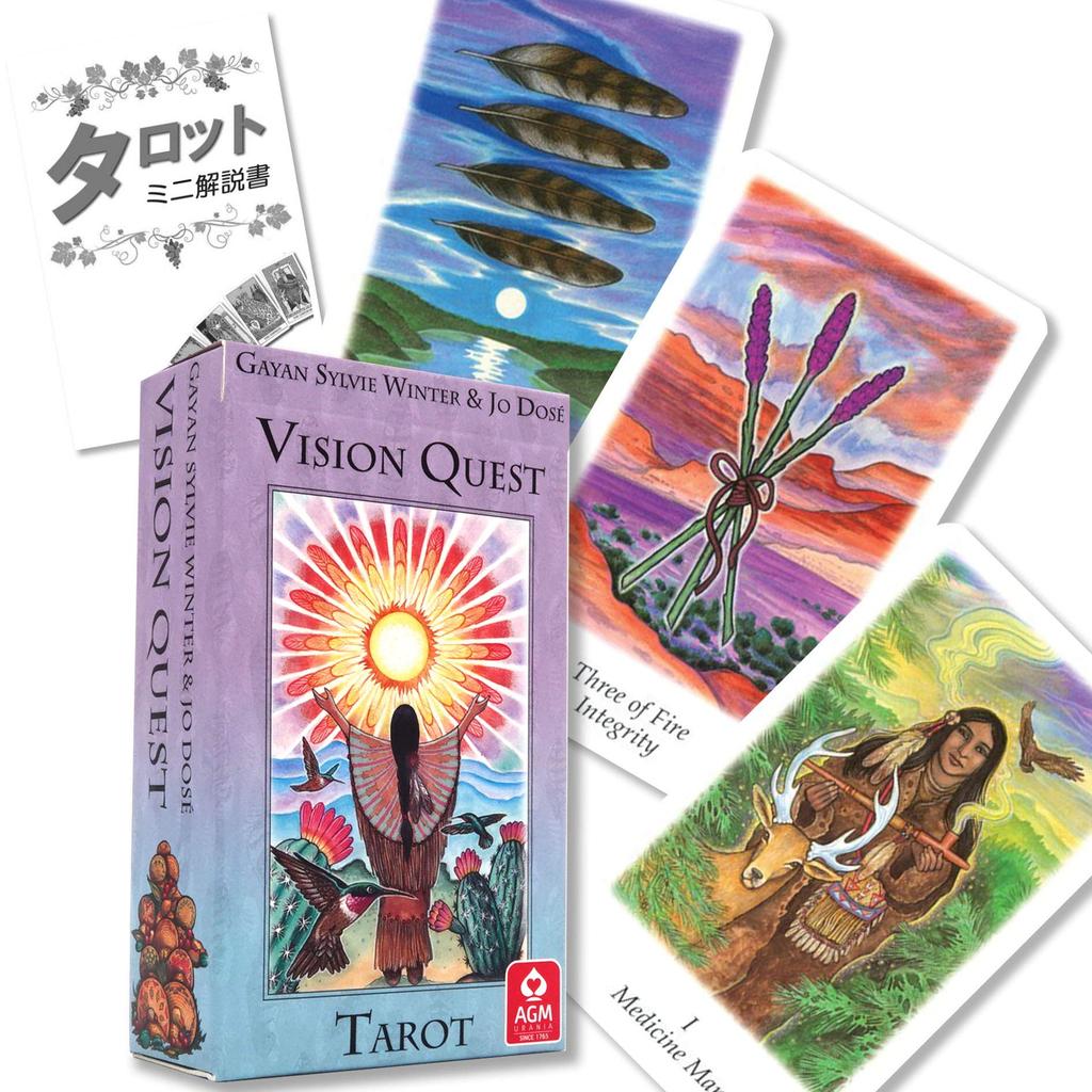 Vision Quest Tarot Reading Japanese Instruction Manual Authentic 78 Tarot Cards Tarot, Instructions, Included, Tarot,