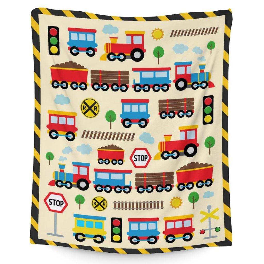 Cartoon airplanes cars Printed Blanket for Sofa Bed Travel Camping Living Room Office Conditioning Blanket for All Seasons Gifts