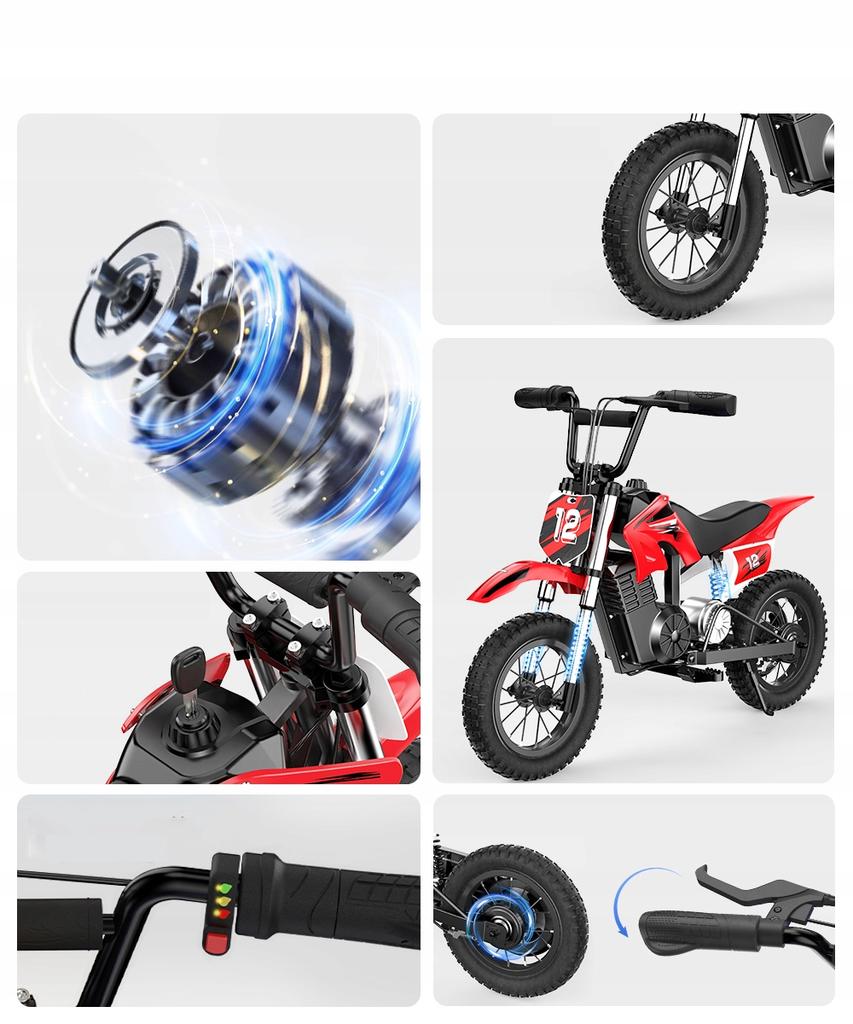 Elektrické Vozidla pro Děti Motocykly pro 70kg do 19-22km 36V5.2Ah 350W