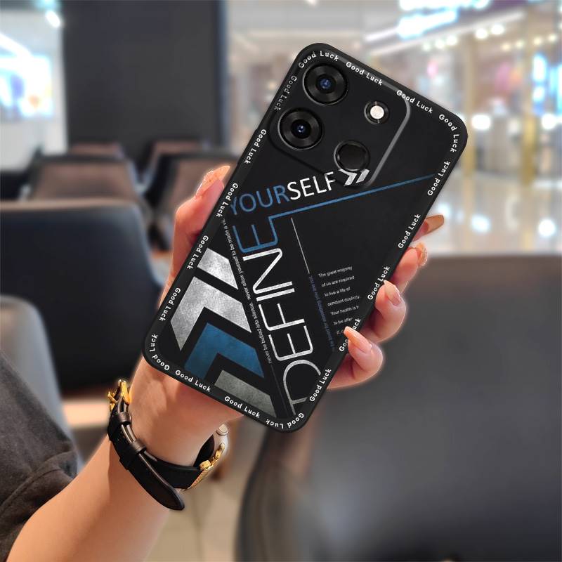 Dirt-resistant Back Cover Phone Case For Infinix X6515/Smart7 Global/Tecno POP7 Fashion Design Soft Case Silicone Cute