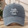 Fashionable Letter Embroidered High-quality Baseball Cap Classic Washed Retro Peaked Cap Sweat-absorbent and Breathable Hat