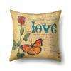 Polyester Pillowcase Butterfly Pattern Pillowcase Car Decoration Home Print Pillowcase Bedside Cushion Cover
