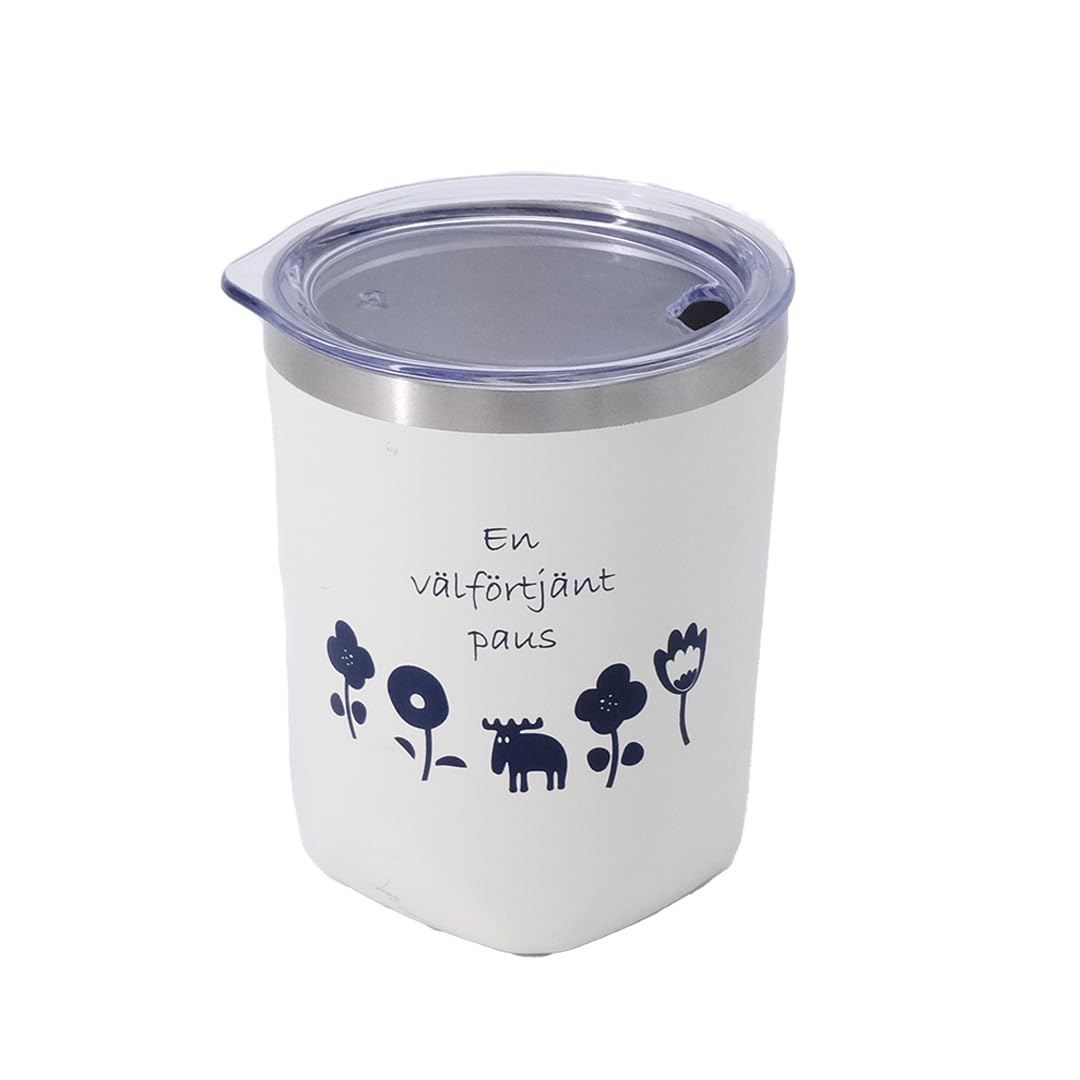 

moz Thermo Stainless with Keeps Hot or Vacuum Wide Easy to Stainless Steel Nordic Gift Tumbler, Steel, Lid, Cold, Stylish, 250ml, Portable, Insulated,