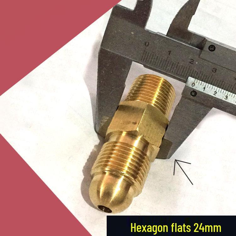 Riduttore di Pressione Ossigeno - Valvola con Filettatura Femmina G5/8 a Raccordo Maschio 5/8 in Rame