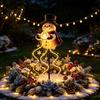Dekorative Terrassenlichter mit Halo-Effekt, Solar-Schneemann-Wasserspeier, Gartenlicht, Leuchtende Hoflampe, Magische Kreative Außenbeleuchtung für Heim-Effekt,