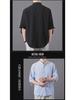 Men's Casual Cotton-Linen Shirt: Summer Lightweight, Loose Fit, Three-Quarter Sleeves