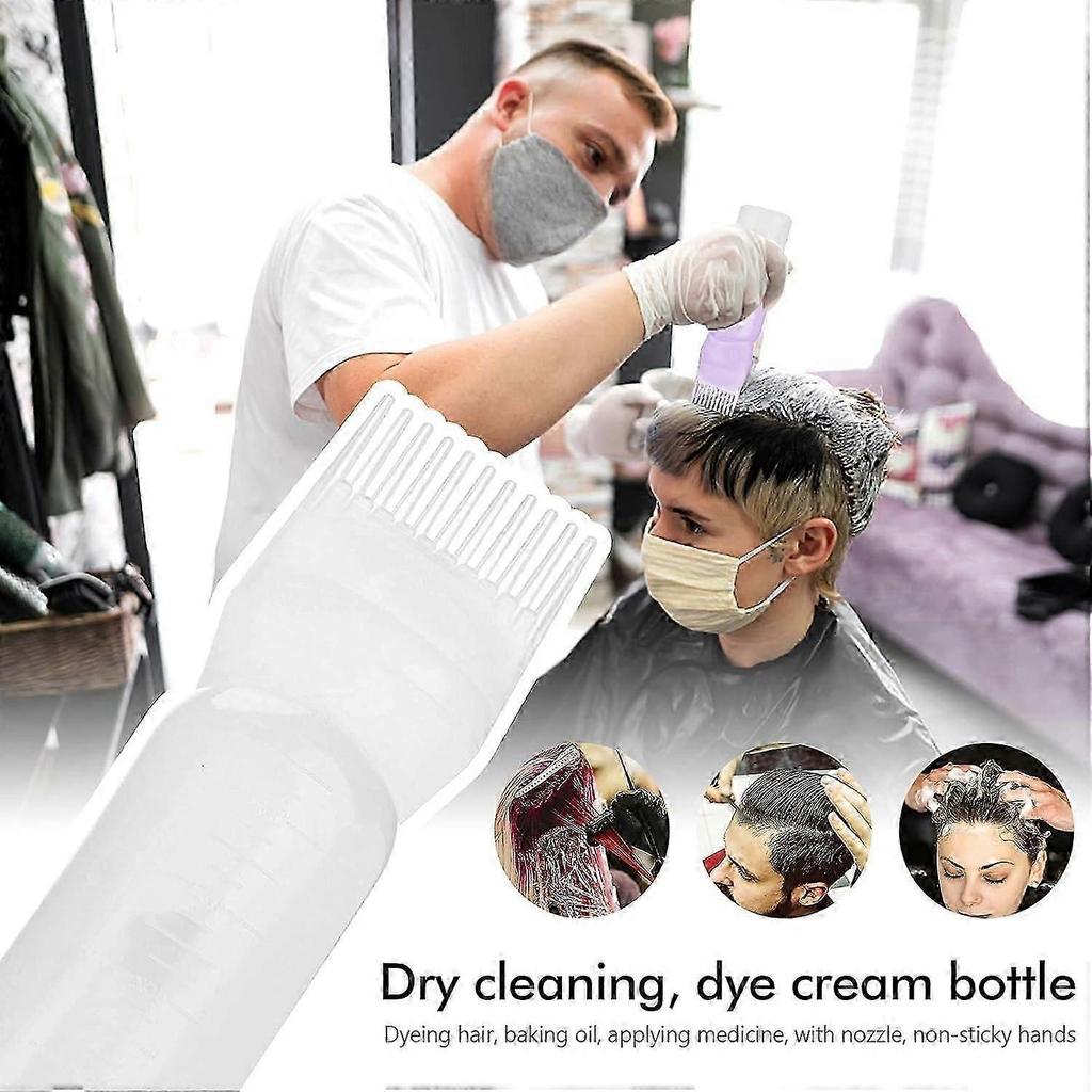 2025 Hair Dye Comb Applicator, Hair Dye Brush Bottle, Hair Dye Tools, 120ML (Pink)