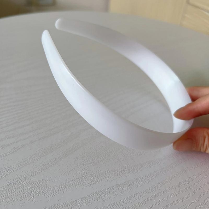 3pcs 20/25/30/40mm White Plastic Headbands Plain No Teeth Head Hoop Band Base for DIY Hair Jewelry Making Headbands Accessories