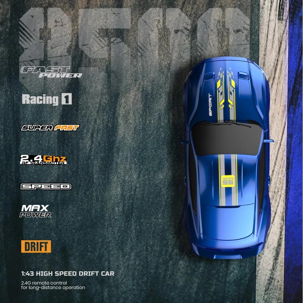 1:43 4WD RC Drift Car 2.4G High-speed with Four-wheel Drive and Remote Control Mini Racing Car Models for Boys' Gifts.