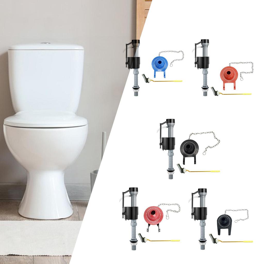 Toilet Push Flush Valve Height Adjustable Toilet Tank Part for Toilet Tanks