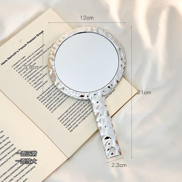 Baburu - Textured Plastic Round Handheld Mirror (Various Designs)