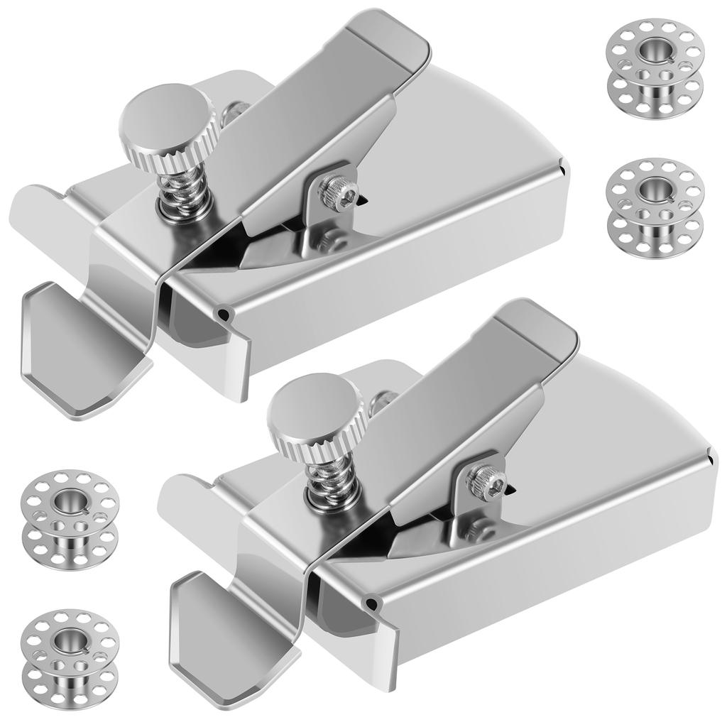 2Pcs Universal Magnetic Seam Guide with Hemmer Function Multifun Ruler Attachment Presser Foot for Sewing Machine Accessory