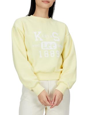 Lee Offizielles Buntes Sweatshirt Größe S Damen LT7130-429 Gelb,