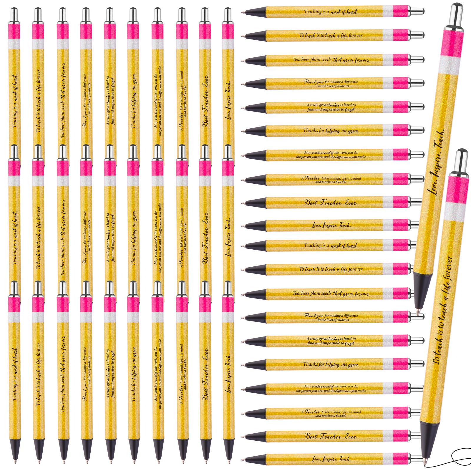 

30 Pcs Back To School Teacher Gift Bulk Inspirational Ballpoint Pens Thank You Gifts Pen Motivational Best Teacher