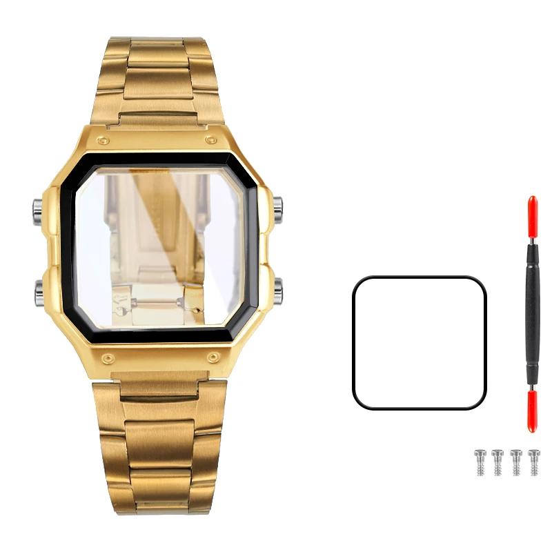 Upgrade All Metal Case Fashion For Casio AE1200 Mod Kit Modified 3299 AE-1200 Bezel Strap Stainless Steel Watch Band Accessories