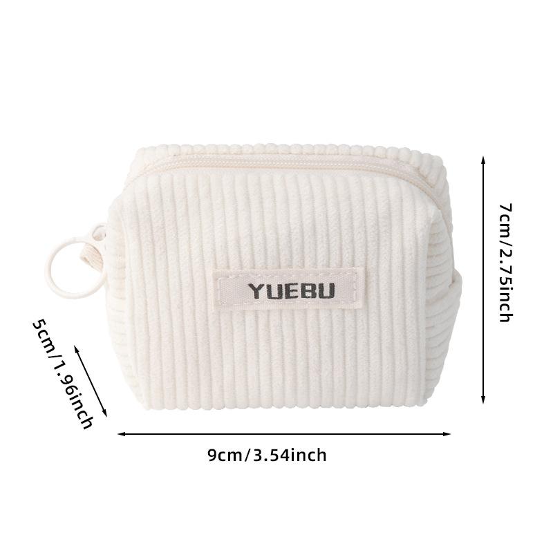 Вельветовый мини кошелек на молнии для монет Маленький кошелек Сумка для хранения ключей и наушников Детский кошелек для монет Кошелек-мешочек Милый кошелек Универсальная сумка