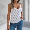 Women Sleeveless V Neck Tees Solid Color T Shirt Ladies Tee Shirt Street Knitwear Wear Top