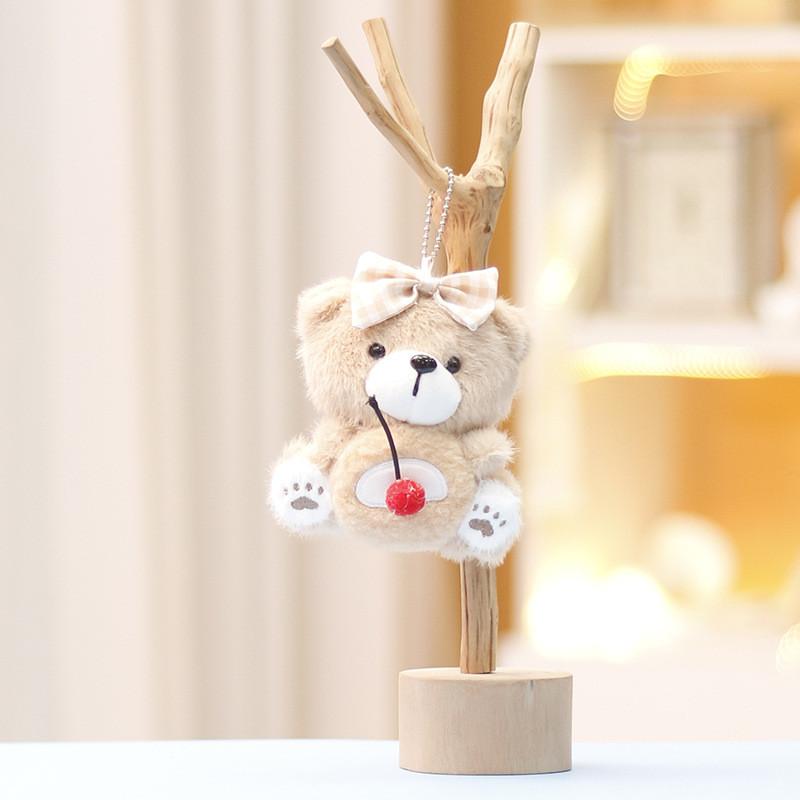 Bow Tied Adorable Dessert Bear Plush Keychain Cookie Themed Stuffed Toy Keyring
