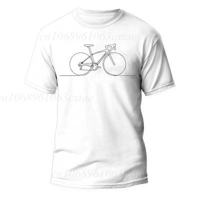 Vintage Minimalistické Kolo Unisex Potištěné Tričko Léto Žena Muž Klasické Tričko Trička pro Cyklisty Tričko pro Milovníky Cyklistiky Dárky