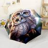 Owl Family In Moonlight Automatic Umbrella Sturdy 8-Rib Shaft Foldable Design Durable Everyday Carry Umbrella Fashionable Accessory