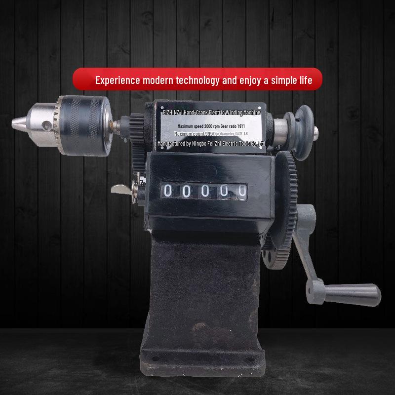 Hand-Cranked Iron Counter Winder with Chuck Gear NZ-1 with 0.6-6 Chuck