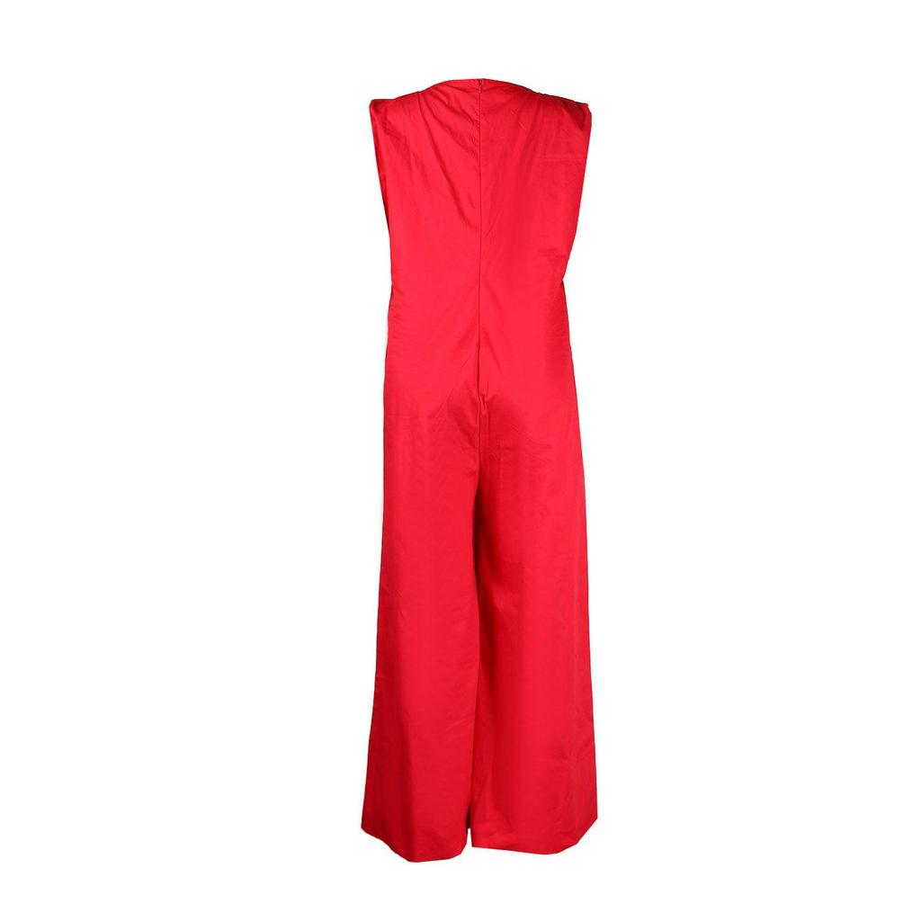 2025 Women's Spring/Summer Casual Solid Color Wide-Leg Jumpsuit