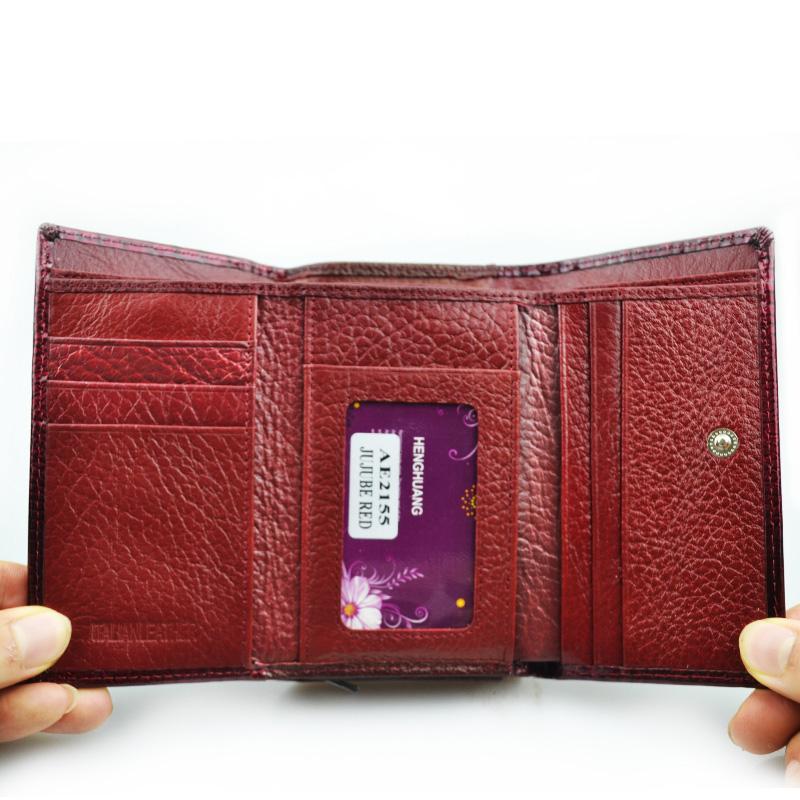 Women Wallet Genuine Leather Luxury Brand Fashion  Fashion Short Female Alligator Hasp Lady Coin Purses Small Wallets