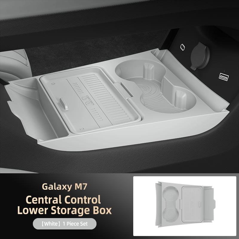 For Geely Galaxy M7 2025 Central Control Storage Box, Double Layer Waterproof Anti-Slip Car Organizer with Privacy Cover