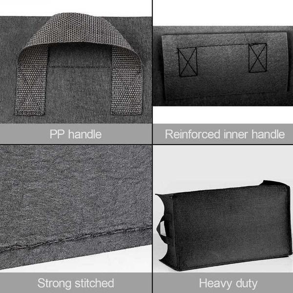 1/2/3 PCS Planting Grow Bag Rectangle Plant Bed Elevated Vegetable Box Fabric Garden Bed Breathable Planting Container Grow Bag Planter Pot