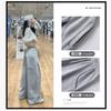 Lazy wind sweatpants women's spring, autumn and winter new scimitar wide-leg pants loose and thin high-waisted casual pants