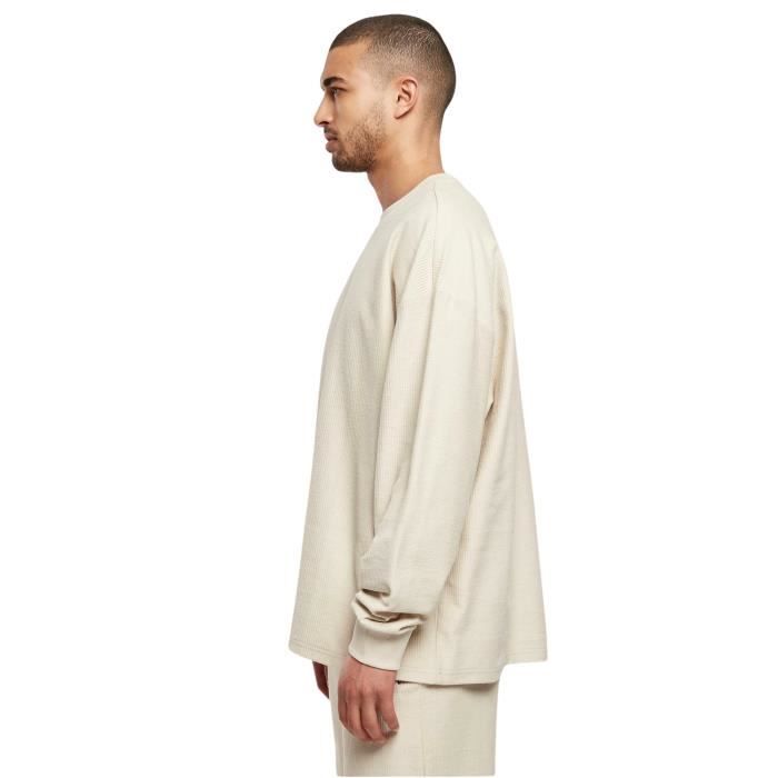 Hanorac Urban Classics Rib Terry Boxy Crew GT - alb - 5XL