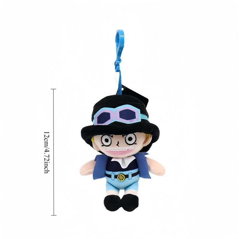 New One Piece Plush Pendant 12Cm Anime Luffy Toy Tony Chopper Laboon Sabo Keychain Soft Stuffed Backpack Ornaments Toy