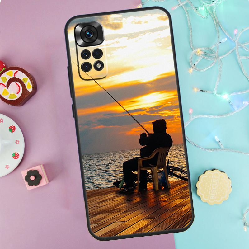 Funda Estuche para Caña de Pescar Para Xiaomi Redmi Note 14 Pro 9 10 11 12 13 9S 10S 11S 12S Redmi 14C 10C 12C 13C Cubierta