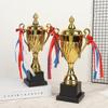 Metal Gold Trophy Cup Sports Award with Base Lid for School Sports Day Large Size Winner Souvenir