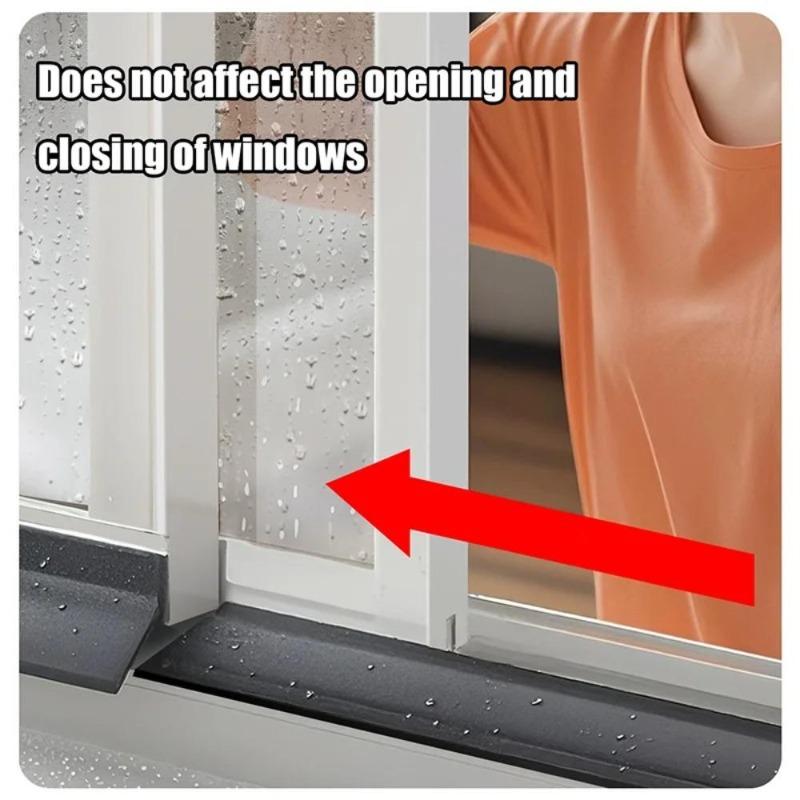 Window Water Blocking Strip Rainproof Barrier Self Adhesive Waterproof Seal Strip for Window Seams Anti-Drifting Rain Proof Sealant Strip