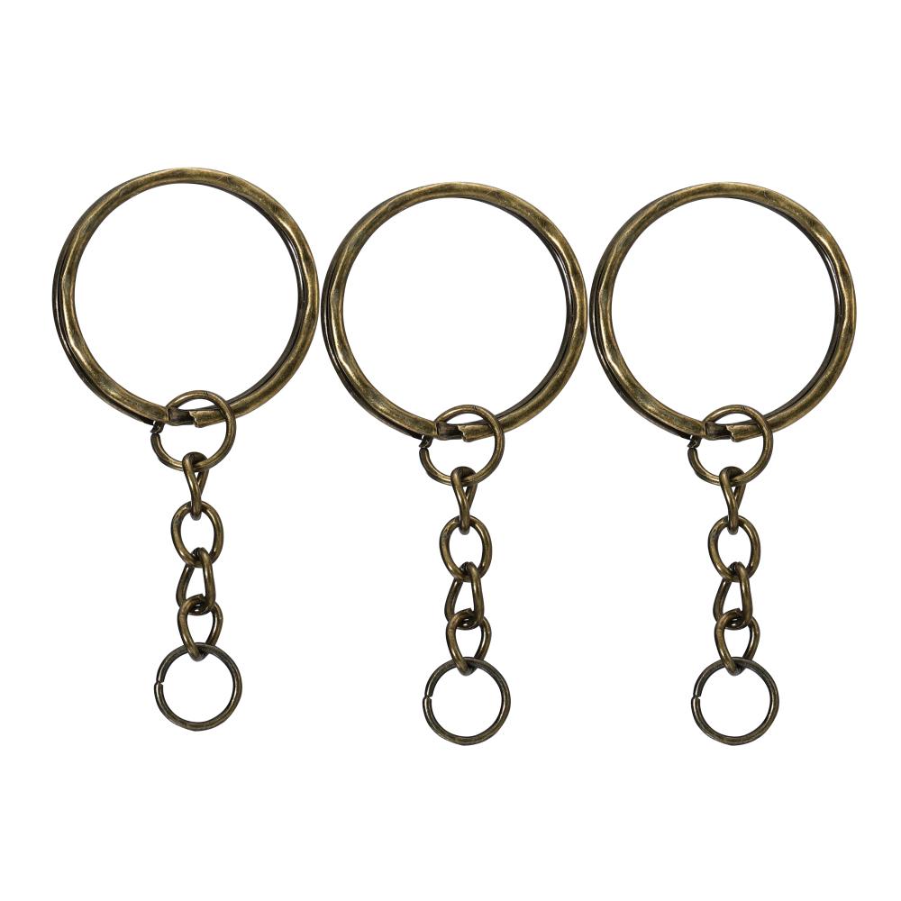 50Pcs/Lot Key Ring Key Chain Round Split Keyfob Keyrings With Jump Ring For Keychain Pendants DIY Jewelry Making Accessories