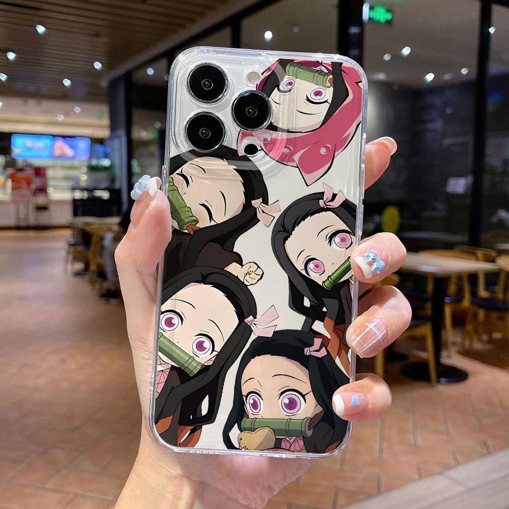 Cute D-Demons S-Slayers Phone Case for iPhone 17 Air 16 15 14 Plus 13 12 11 Pro Max X Xs XR 8 e Soft TPU Transparent Cover