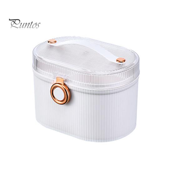 Rodinná lékárnička s rukojetí Dvouvrstvá velkokapacitní plastová krabička Prachotěsná a odolná proti vlhkosti Organizér tablet na tablety Přenosný