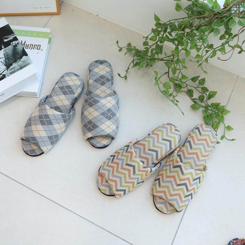 Retro jacquard indoor heel slippers, choose one of 5 colors Argyle check women s 265mm