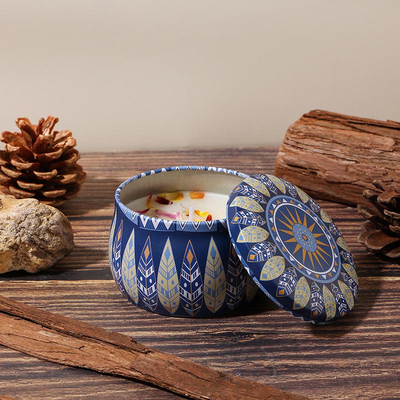 Vintage Can Candles Soy Wax Jars Scented Candle Romantic Flower Fragrance Aromatic Candle Home Decoration Wedding Birthday Gifts