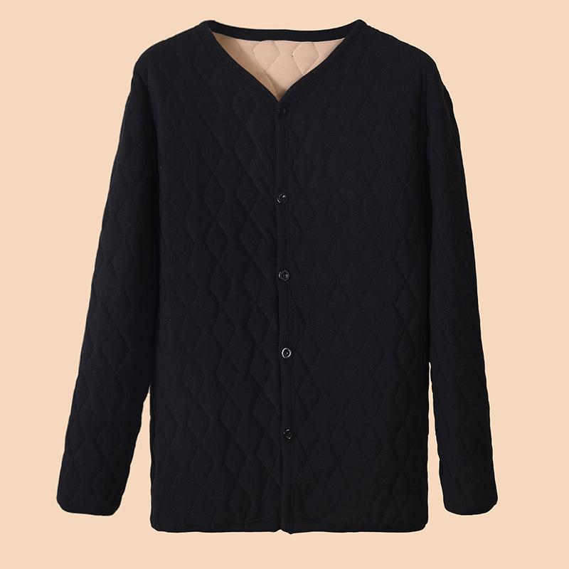 Set de lenjerie termică pentru bărbați: Bumbac super gros, cu trei straturi, cu căptușeală de catifea pentru protecție împotriva frigului de iarnă (600g)