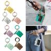 Pu Leather Tassel Circle for Key Chain Women Wristlet Keychain