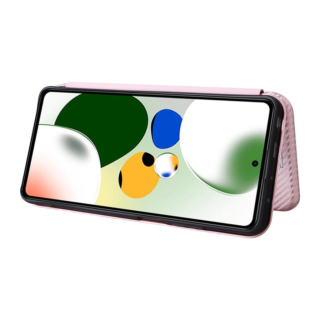 Para Xiaomi Redmi Note 12 Pro Speed 5G/Note 12 Pro 5G/Poco X5 Pro 5G Capa de Telefone Couro PU Textura Fibra de Carbono Suporte Ranhura para Cartão Capa de Telefone