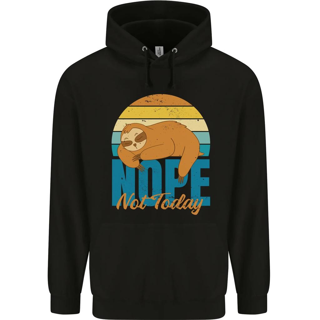 Sloth Nope Not Today Funny Lazy hoodie-Casual Pullover Sweatshirt