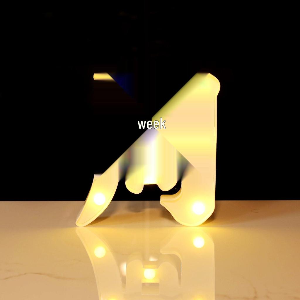 Large Red 'Happy Birthday' LED Tabletop Light Decoration