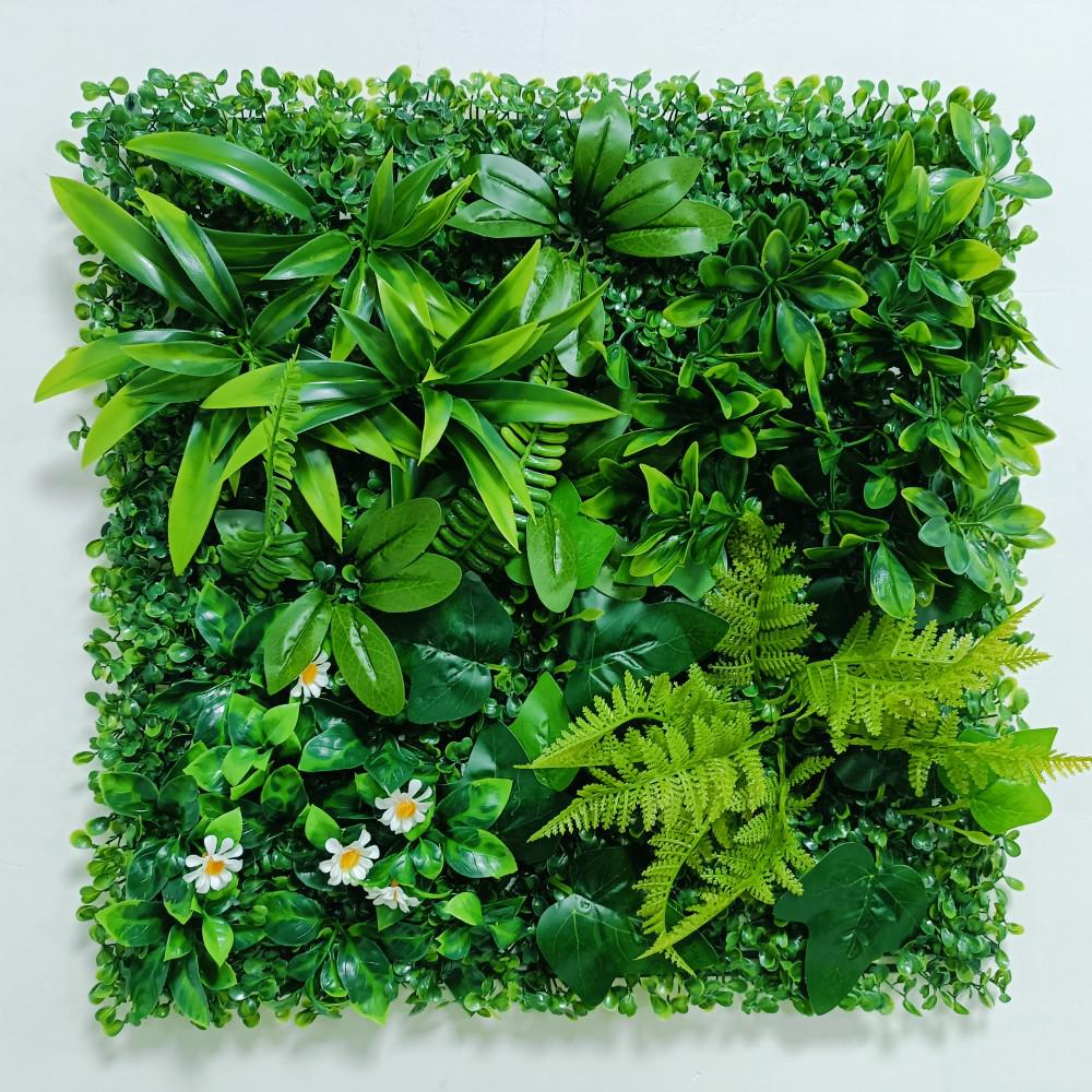 Artificial Green Plant Wall for Indoor & Outdoor Decoration - Bionic Greenery, Turf, and Hanging Floral Landscaping Background