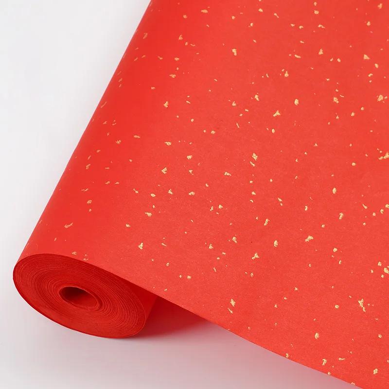 Chinese Japanese Calligraphy Paper Roll Half Raw Ripe Sumi Paper Maobian Xuan Paper Without Grids Bamboo Writing Paper Roll