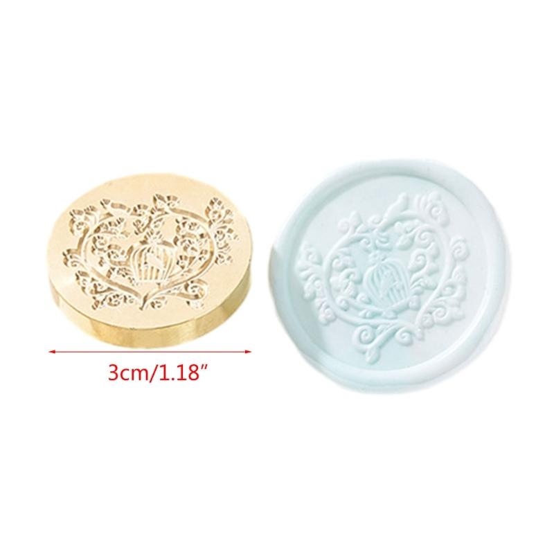 Floral Pattern Wax Seal Stamp Head for Valentine Card Wedding Invitation Envelope, Exquisite Pattern Wax Seal Stamp Head