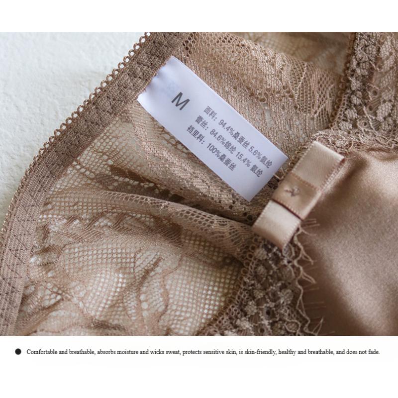 1 Pc Low Waist Sexy Lace Triangle Briefs Silky Smooth and High Elasticity Silk Home Underwear Briefs