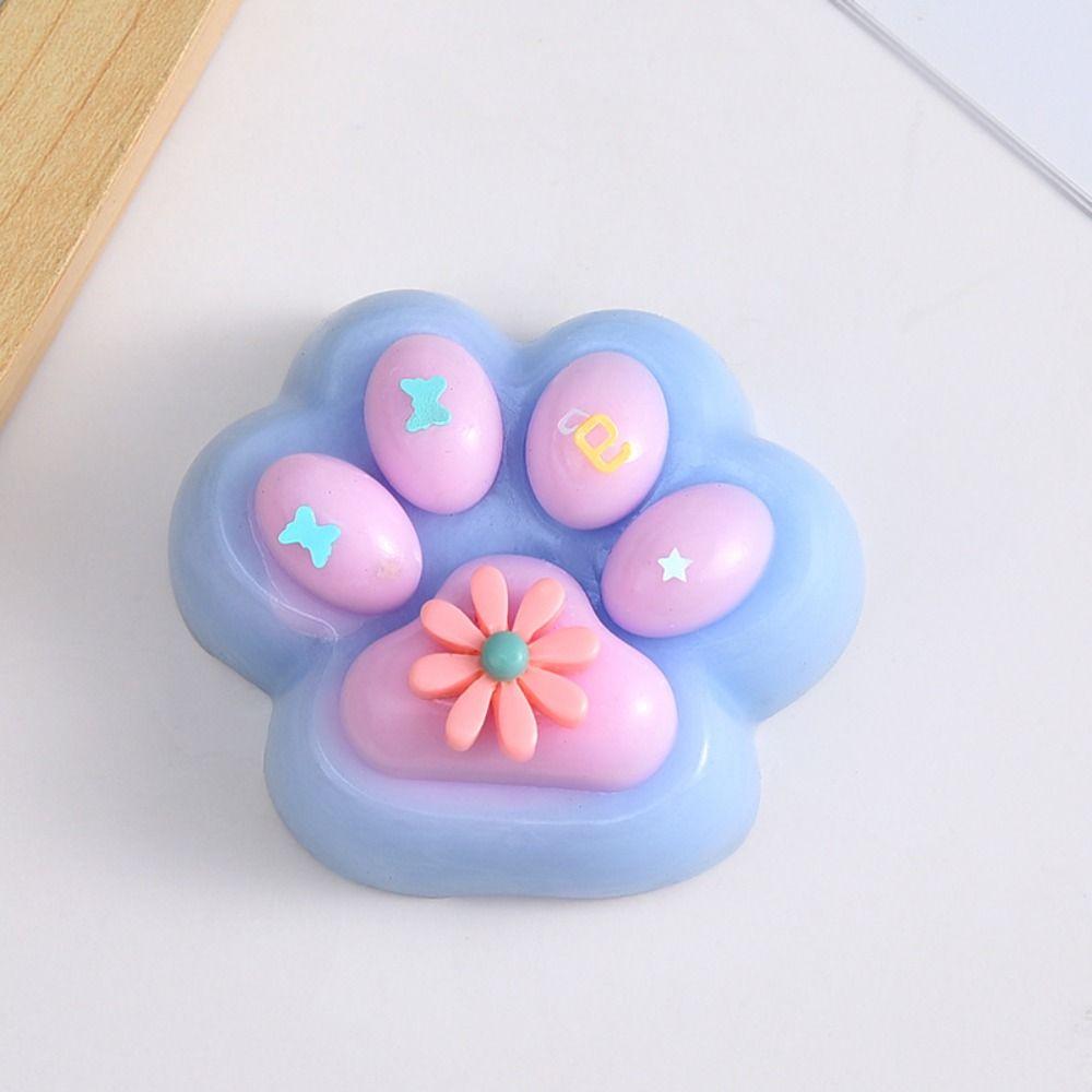 2pc/set Soft Cat Paw Squeeze Toy TPR Cat Paw Pinch Toy Sensory Toy Cartoon Fidget Toy  Children